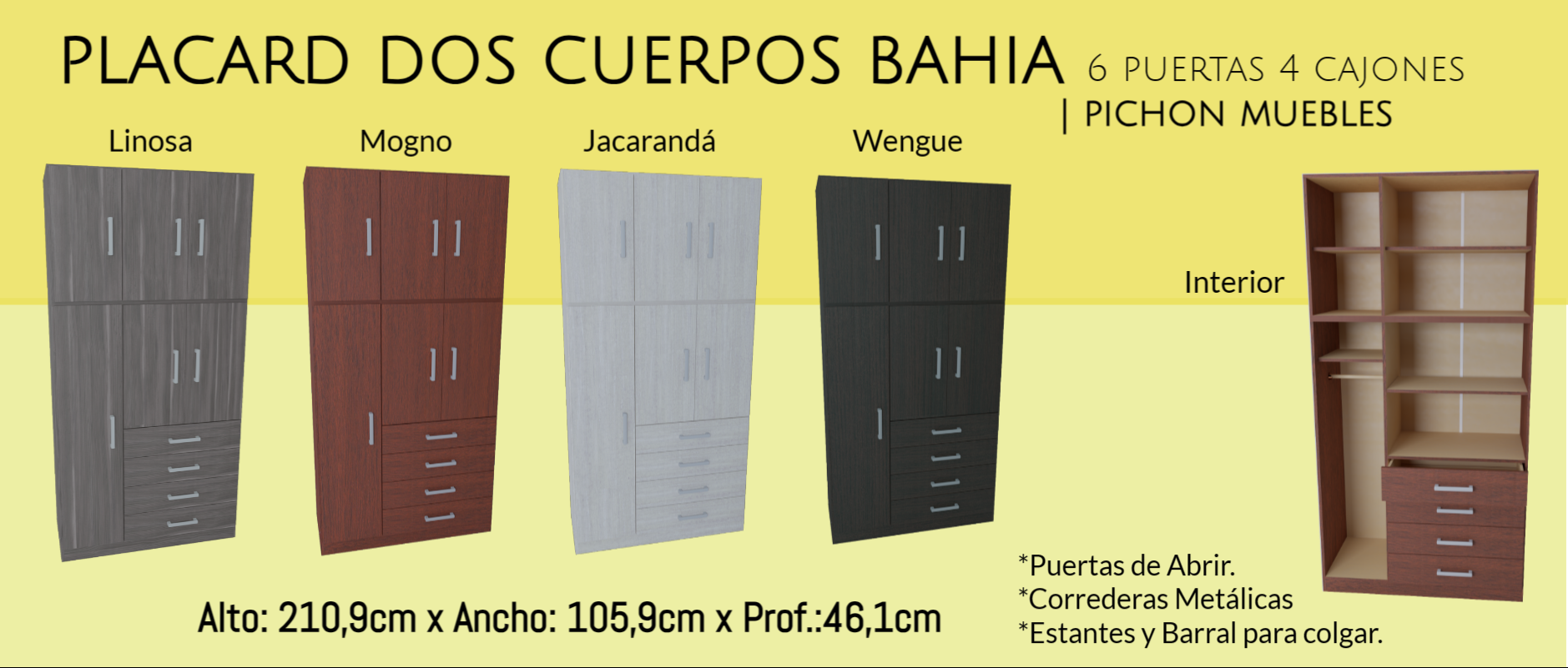 Placard 2 cuerpos p/corredizas banner