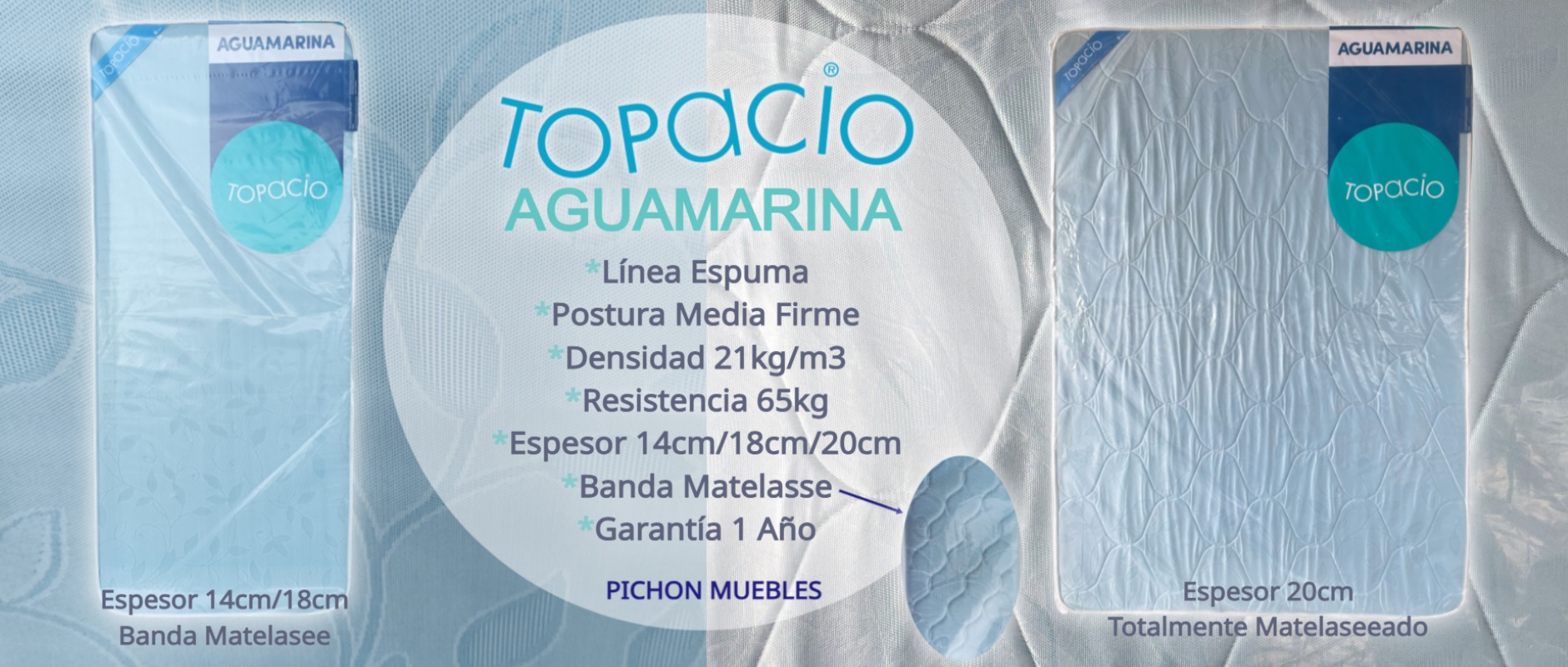 colchon aguamarina TOPACIO banner