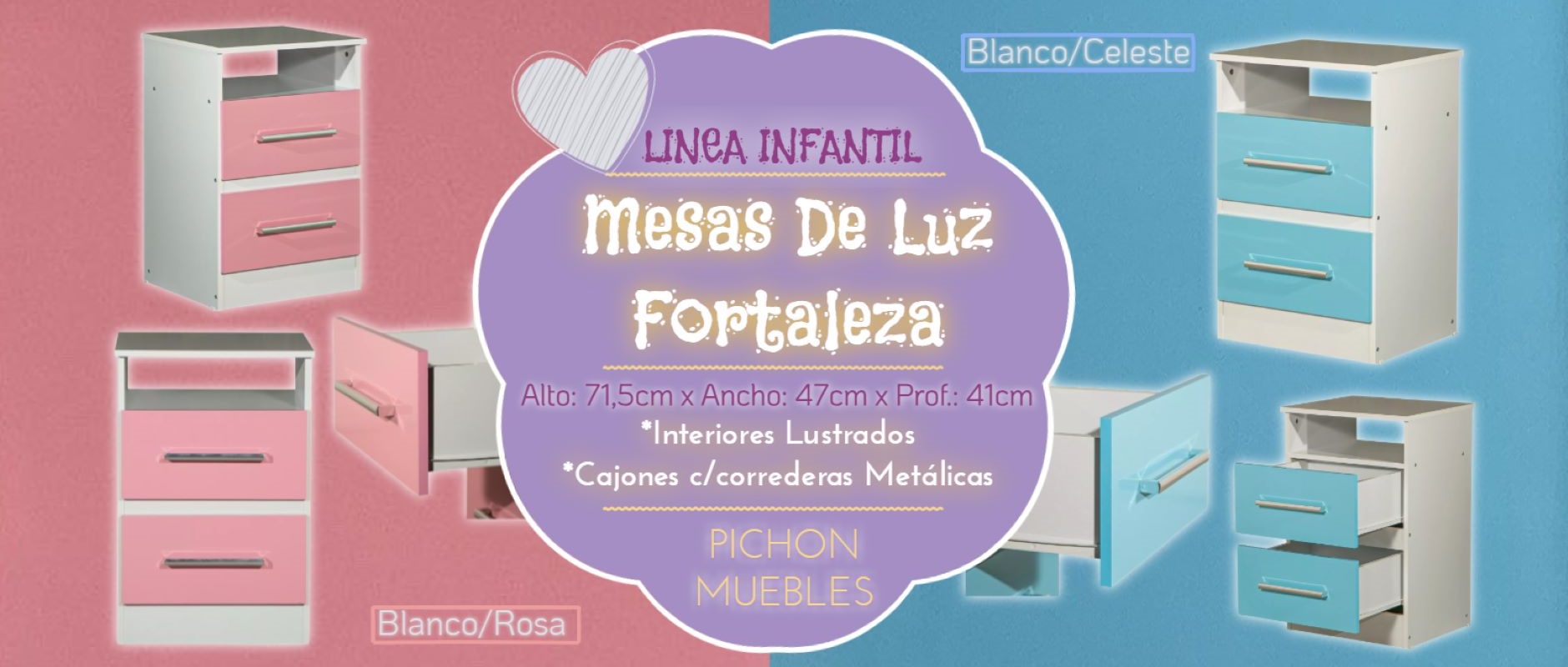 mesas de luz FORTALEZA INFANTIL banner