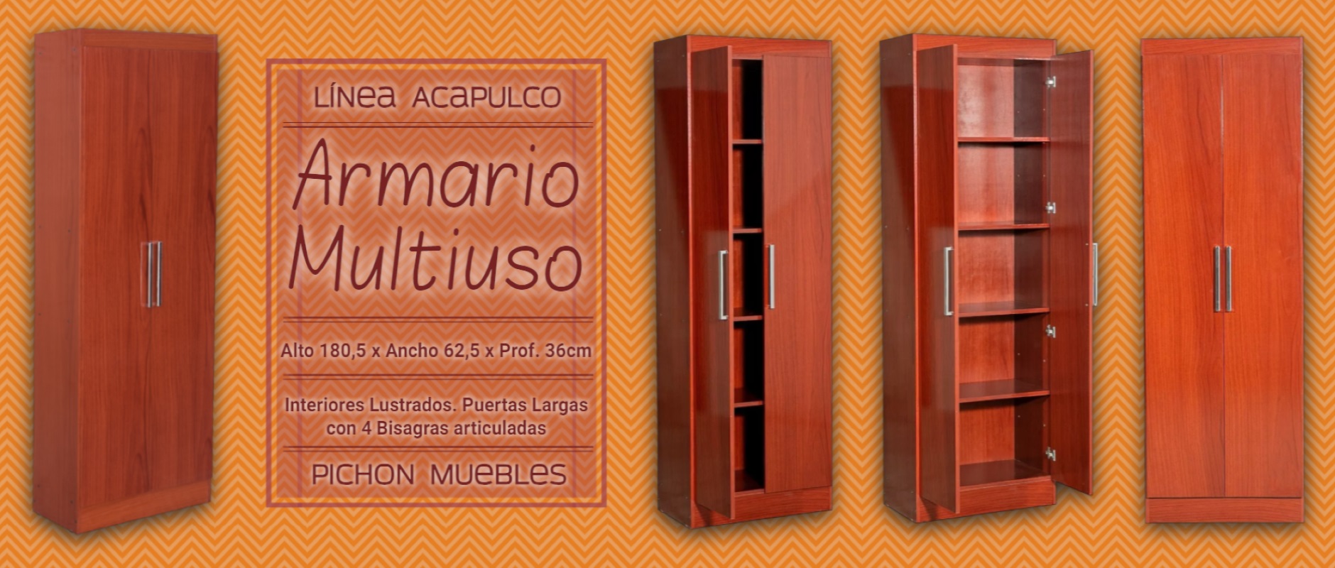 armario multiuso ACAPULCO BANNER CAOBA