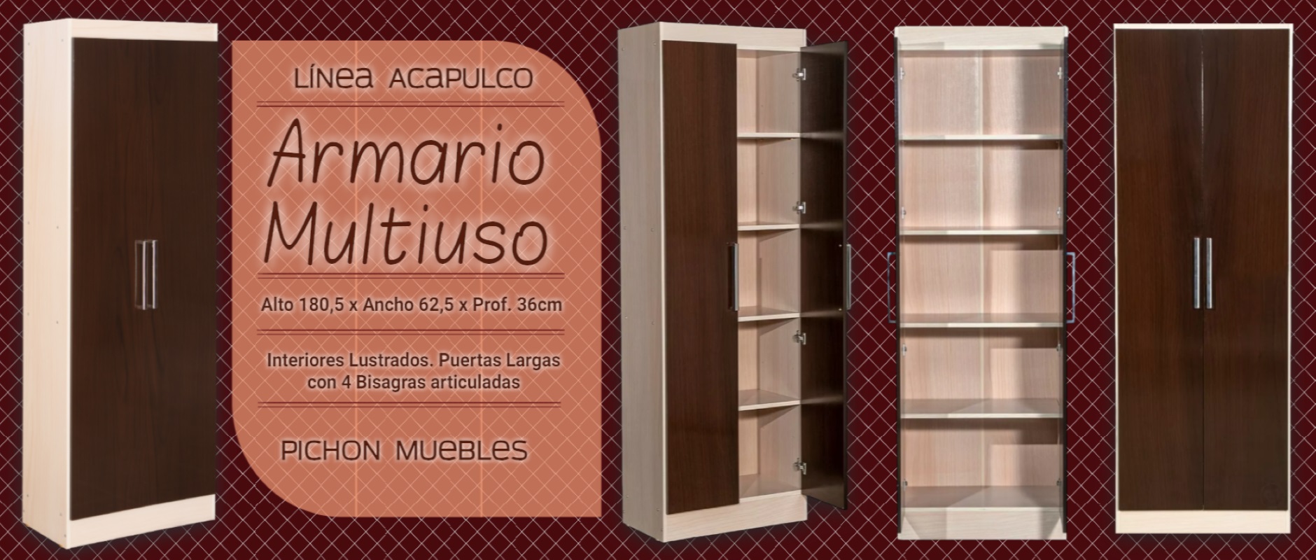 armario multiuso ACAPULCO BANNER MAPLE CHOCOLATE