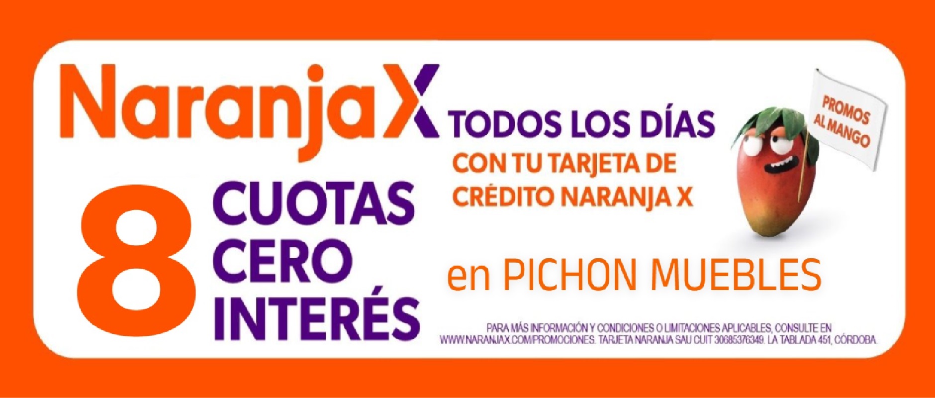 naranja x 8 cuotas